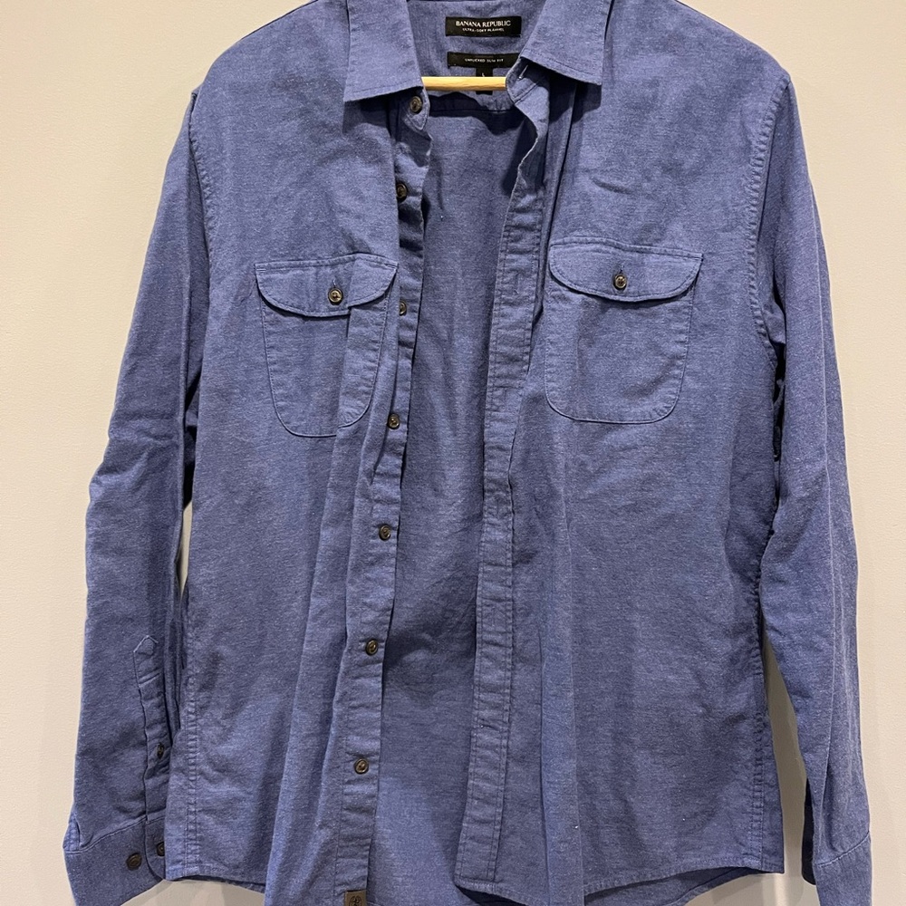 Banana Republic Blue Button-Up Shirt